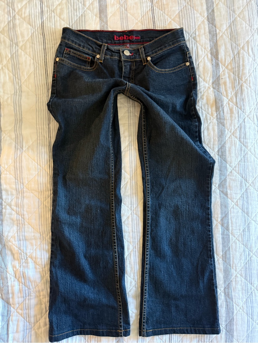 bebe Dark Indigo Flare Jeans - Women's